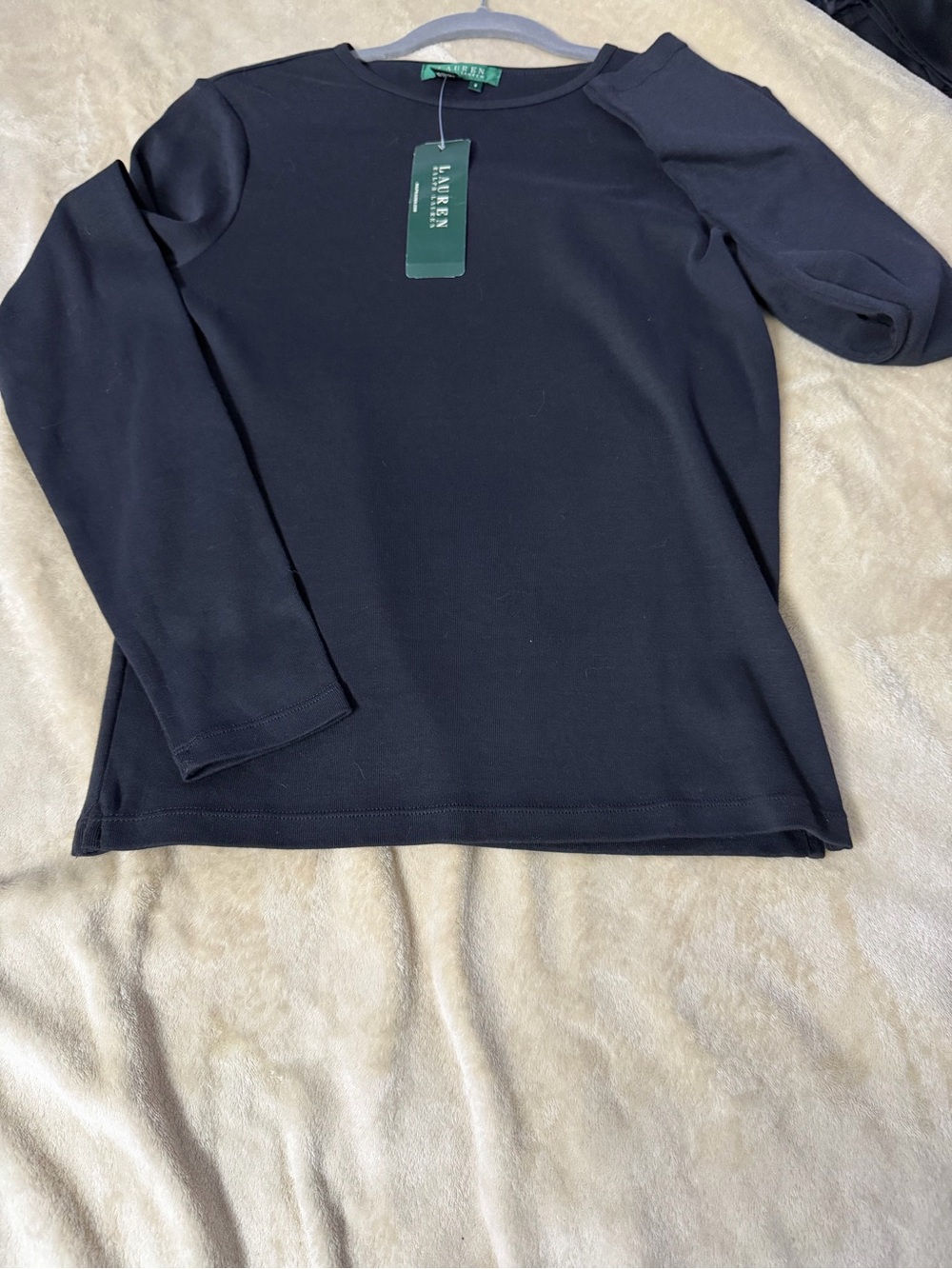 Lauren Ralph Lauren  Black Crewneck Sweater long sleeve size S NWT